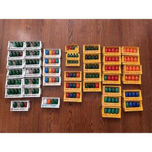 VTG NEW Lot Of 42 Packs (168) GE Kodak Christmas C7 C9 Light Bulbs Colorful